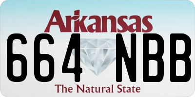 AR license plate 664NBB
