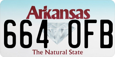 AR license plate 664OFB