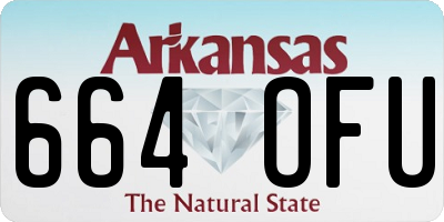 AR license plate 664OFU