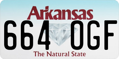 AR license plate 664OGF