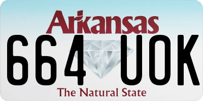 AR license plate 664UOK