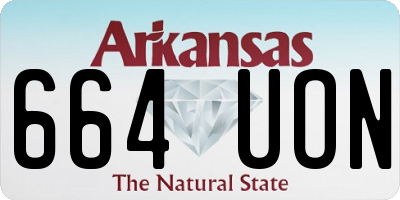 AR license plate 664UON