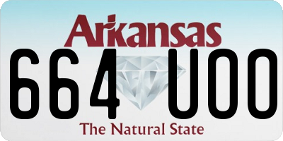 AR license plate 664UOO