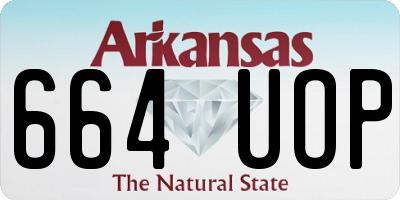 AR license plate 664UOP