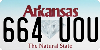 AR license plate 664UOU