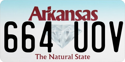 AR license plate 664UOV