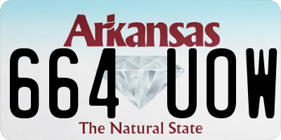AR license plate 664UOW