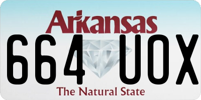 AR license plate 664UOX