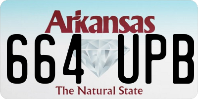 AR license plate 664UPB