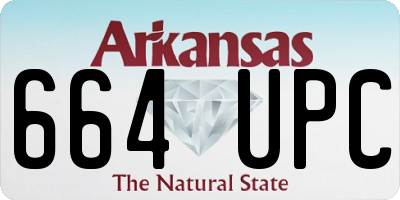 AR license plate 664UPC