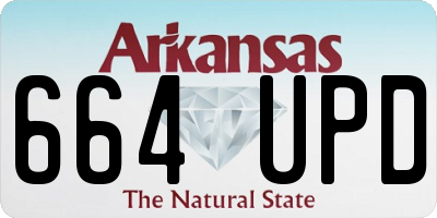 AR license plate 664UPD