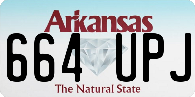 AR license plate 664UPJ
