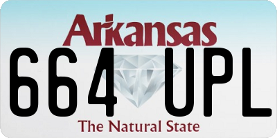 AR license plate 664UPL