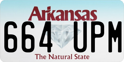 AR license plate 664UPM