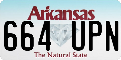 AR license plate 664UPN