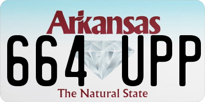 AR license plate 664UPP