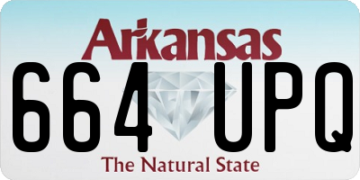 AR license plate 664UPQ