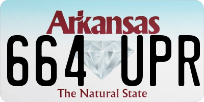 AR license plate 664UPR