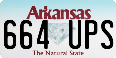 AR license plate 664UPS