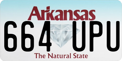 AR license plate 664UPU