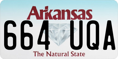 AR license plate 664UQA