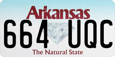 AR license plate 664UQC