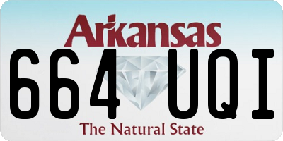 AR license plate 664UQI
