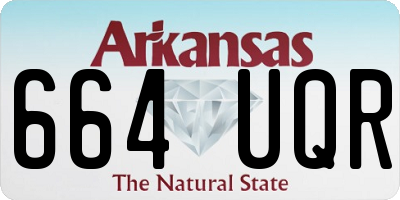 AR license plate 664UQR