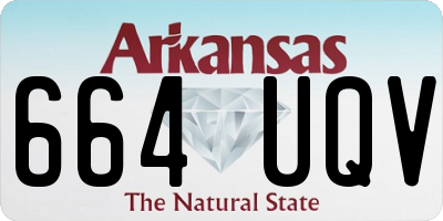 AR license plate 664UQV