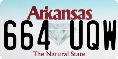 AR license plate 664UQW