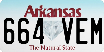 AR license plate 664VEM