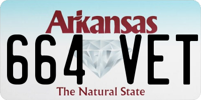 AR license plate 664VET