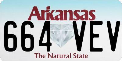 AR license plate 664VEV