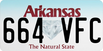 AR license plate 664VFC