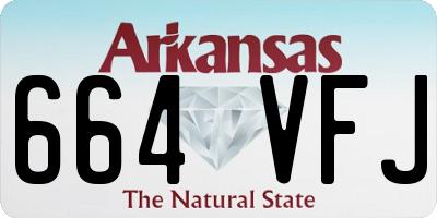 AR license plate 664VFJ