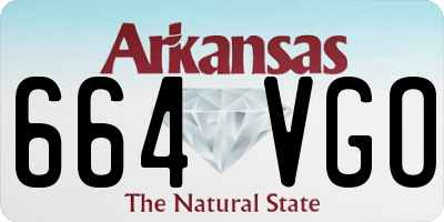 AR license plate 664VGO