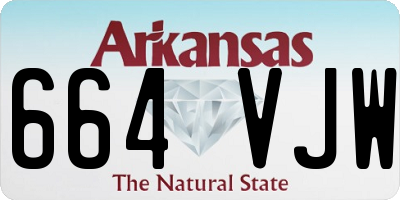 AR license plate 664VJW