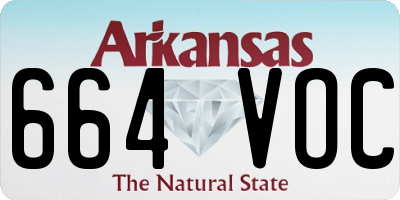 AR license plate 664VOC