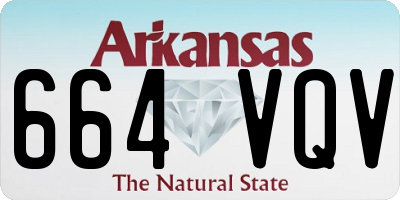 AR license plate 664VQV