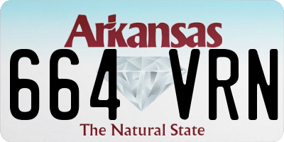 AR license plate 664VRN