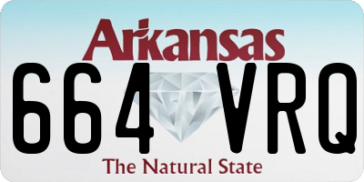 AR license plate 664VRQ