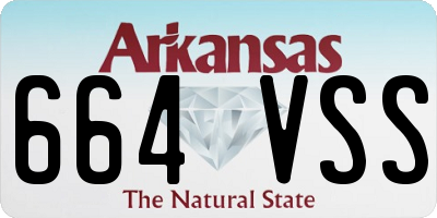 AR license plate 664VSS