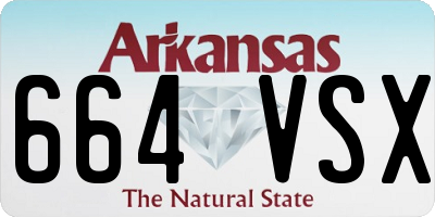 AR license plate 664VSX