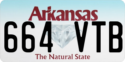 AR license plate 664VTB