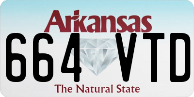AR license plate 664VTD