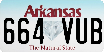 AR license plate 664VUB
