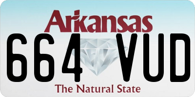 AR license plate 664VUD