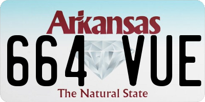 AR license plate 664VUE