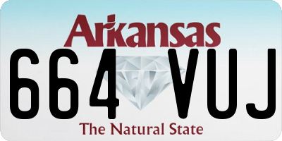 AR license plate 664VUJ