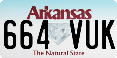 AR license plate 664VUK